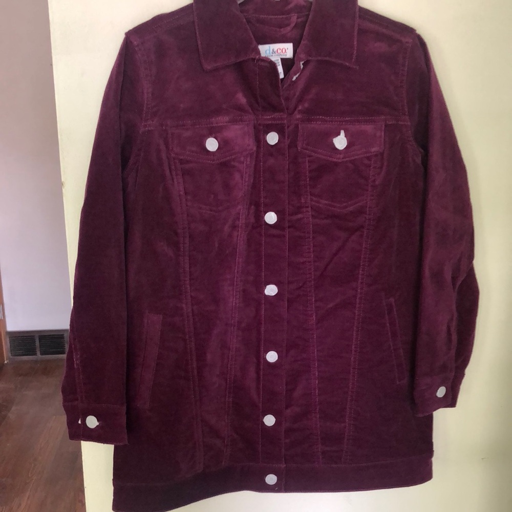 Denim&Co Burgundy Trench Coat
